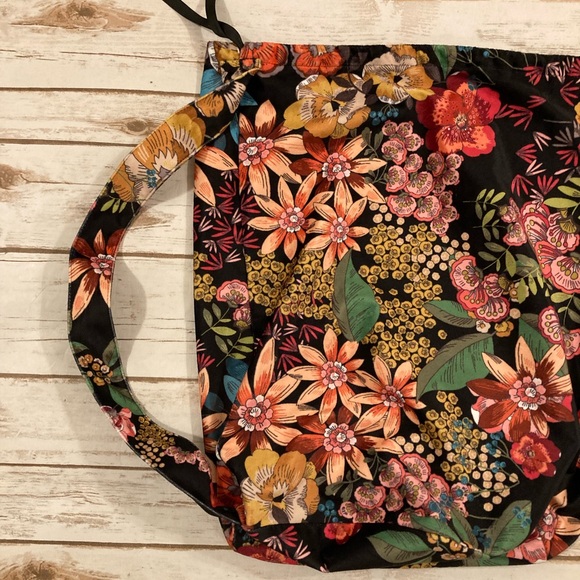 Johnny Was Faux Velvet Floral Shoulder Bag - Picture 7 of 12